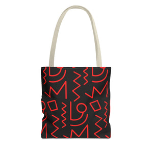 Black & Red Tote Bag