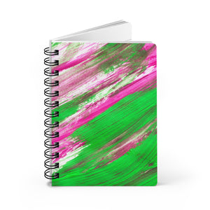 Pink & Green Brush Stokes Journal