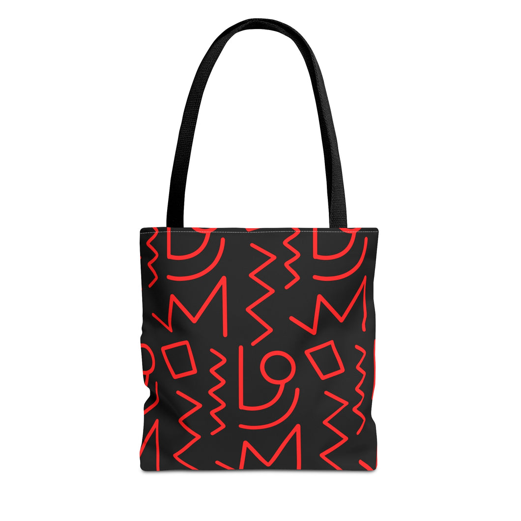 Black & Red Tote Bag