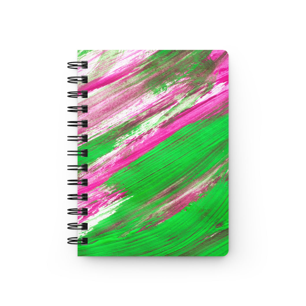 Pink & Green Brush Stokes Journal