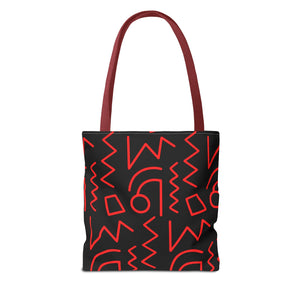 Black & Red Tote Bag