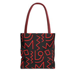 Black & Red Tote Bag