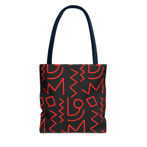 Black & Red Tote Bag